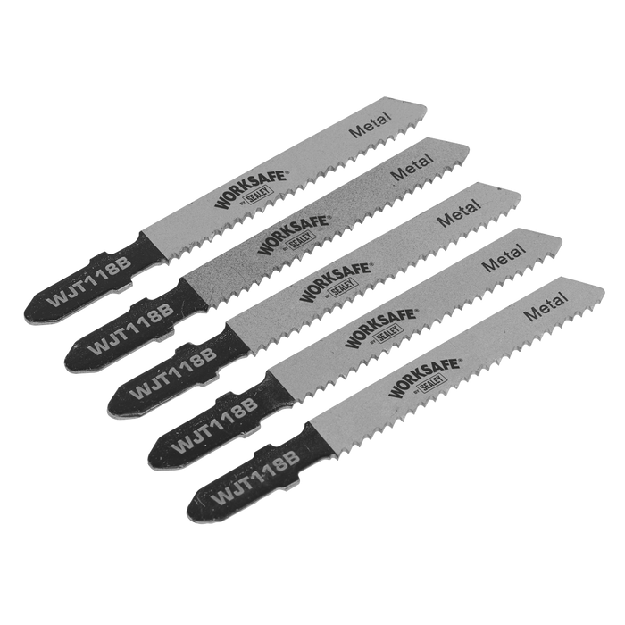 Sealey - Jigsaw Blade Metal 55mm 12tpi - Pack of 5 Consumables Sealey - Sparks Warehouse
