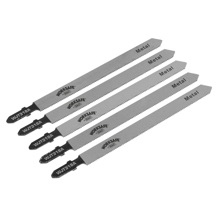 Sealey - WJT318A Jigsaw Blade Metal 105mm 21tpi - Pack of 5 Consumables Sealey - Sparks Warehouse