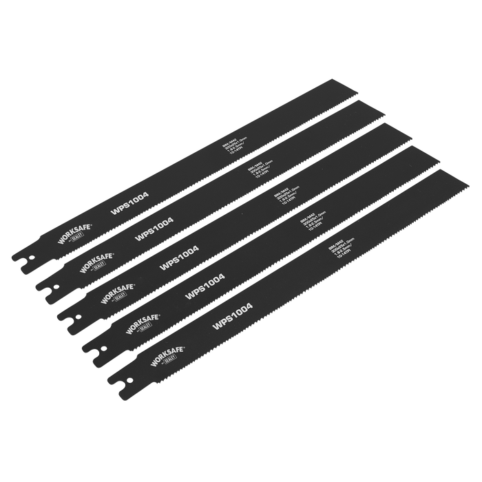 Sealey - WPS1004 Pipe Saw Blade 300 x 25 x 1mm 10-14tpi - Pack of 5 Consumables Sealey - Sparks Warehouse