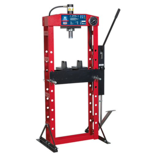 Sealey - YK20FFP Hydraulic Press Premier 20tonne Floor Type with Foot Pedal Garage & Workshop Sealey - Sparks Warehouse