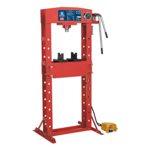 Sealey - YK309FAH Air/Hydraulic Press 30tonne Floor Type with Foot Pedal Garage & Workshop Sealey - Sparks Warehouse