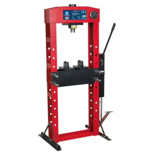 Sealey - YK30FFP Hydraulic Press Premier 30tonne Floor Type with Foot Pedal Garage & Workshop Sealey - Sparks Warehouse