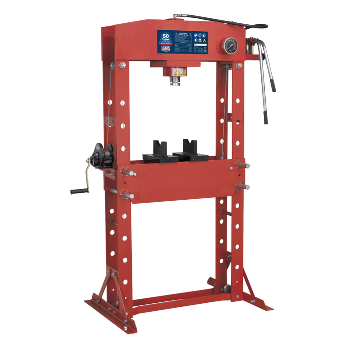 Sealey - YK509F Hydraulic Press 50tonne Floor Type Garage & Workshop Sealey - Sparks Warehouse