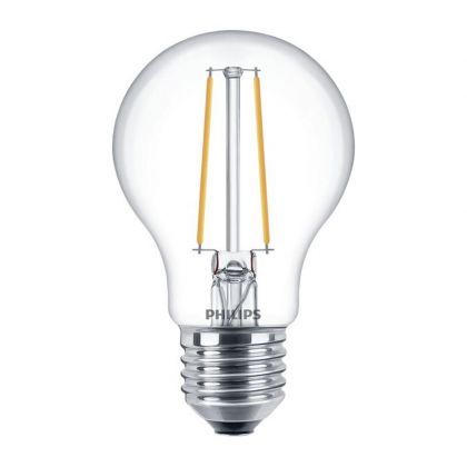 Philips CLA LEDBulb D 5.5-40W A60 E27 827 CL - Classic LEDbulb E27 Pear Clear 5.5W 470lm - 827 Extra Warm White | Dimmable - Replaces 40W - DISCONTINUED
