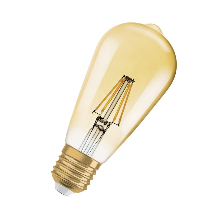 Ledvance Vintage 1906 LED Classic Edison Dim 55  6.5 W/2400K Gold E27