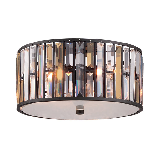 Elstead - HK/GEMMA/F VBZ Gemma 3 Light Flush Mount - Vintage Bronze - Elstead - Sparks Warehouse