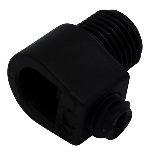 05252 - Cordgrip Adaptor with Side Screw Black Male 10mm - Lampfix - Sparks Warehouse