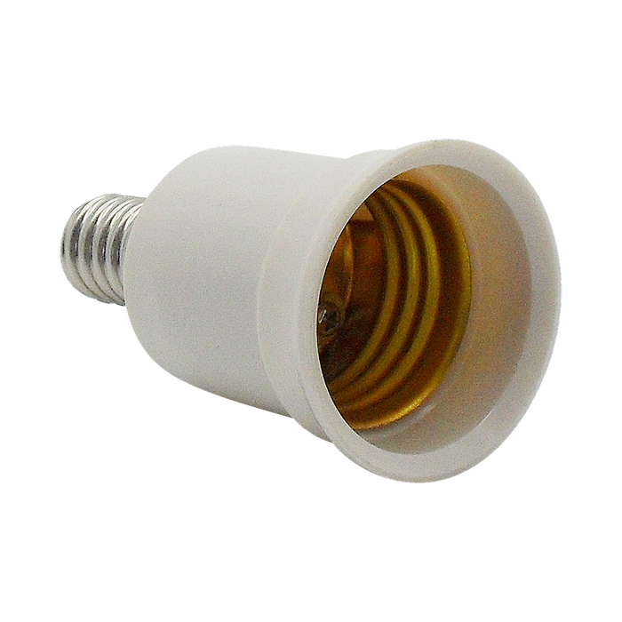 05881 SES - ES (E14 - E27) Adaptor - ES / Edison Screw / E27, White Plastic, Adaptor Lampfix - Sparks Warehouse