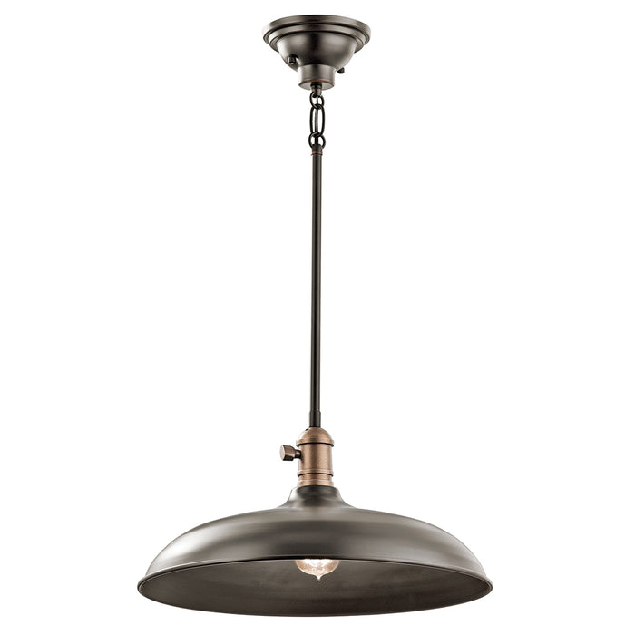 Elstead - KL/COBSON/P OZ Cobson 1 Light Pendant/Semi Flush - Olde Bronze - Elstead - Sparks Warehouse