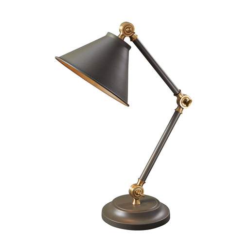 Elstead - PV ELEMENT GAB Provence Element 1 Light Mini Table Lamp - Dark Grey/Aged Brass - Elstead - Sparks Warehouse