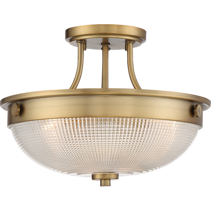 Elstead - QZ/MANTLE/SF WS Mantle 2 Light Semi-Flush - Weathered Brass - Elstead - Sparks Warehouse